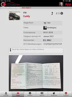 Screenshot van de OK-app uit het gedeelte 'Toon auto'